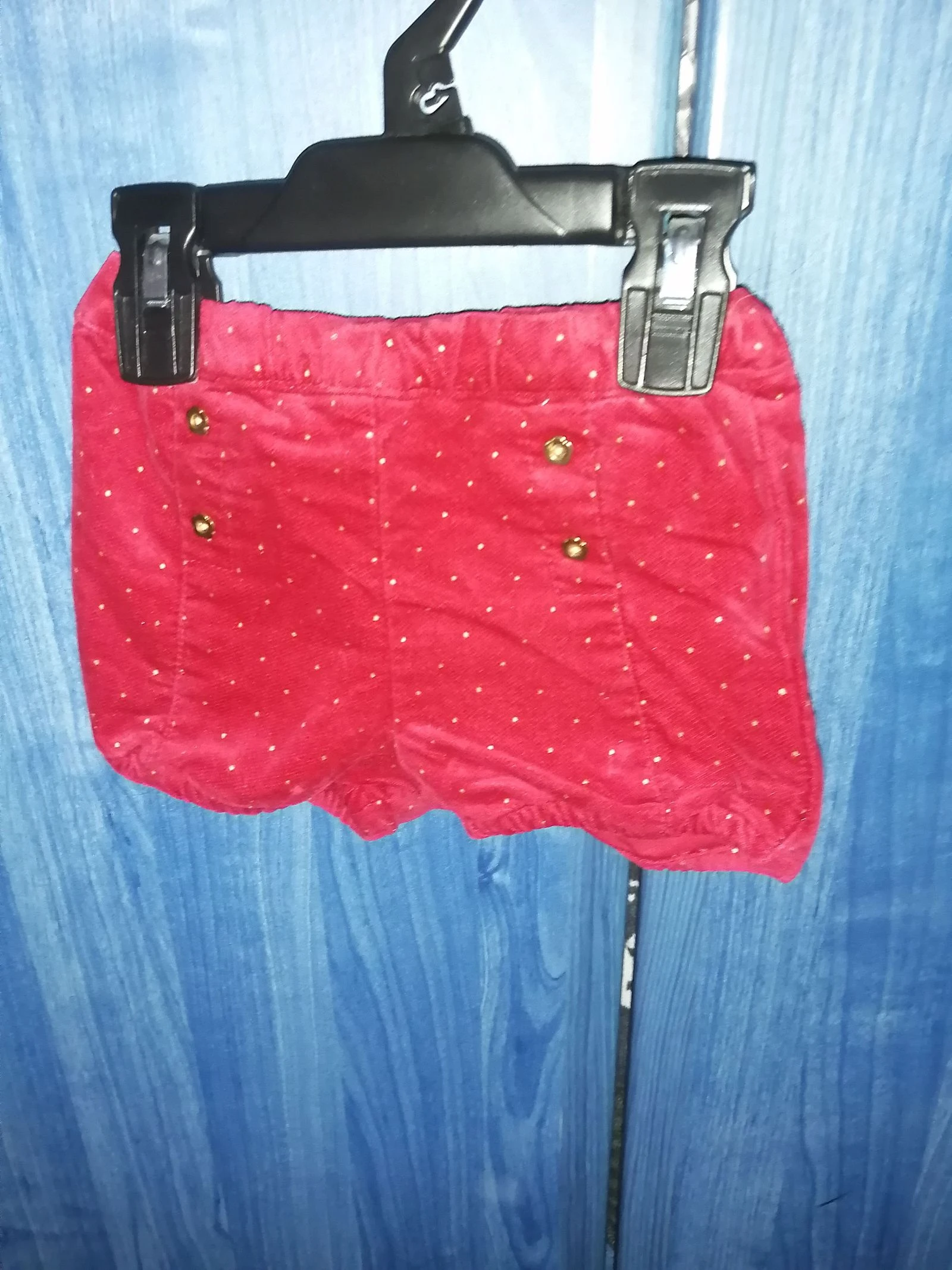 Short velours sergent major 18 mois fille 